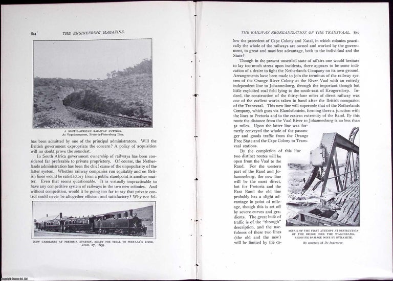 Item #634037 The Railway Reorganisation of The Transvaal. An original article from The...