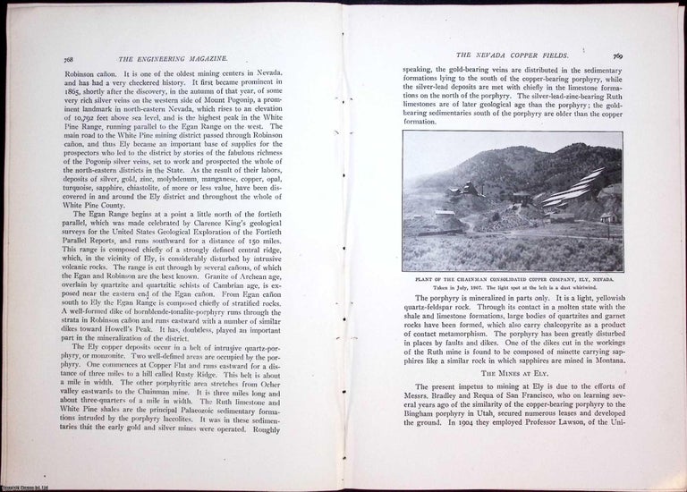 Item #634053 Nevada Copper Fields. An original article from The Engineering Magazine, 1908. A....