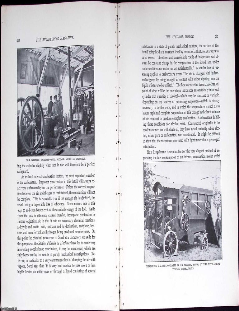 Item #634125 Alcohol Motor; Mechanical and Commercial Aspects. 12 pages, illustrated. An article...