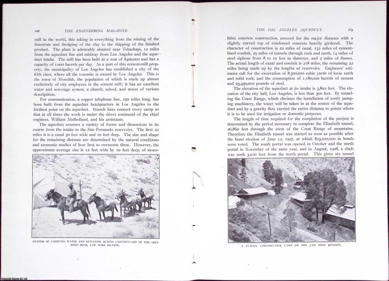 Item #634170 A Combined Water-Supply, Irrigation and Power Project. 13 pages, illustrated. An...