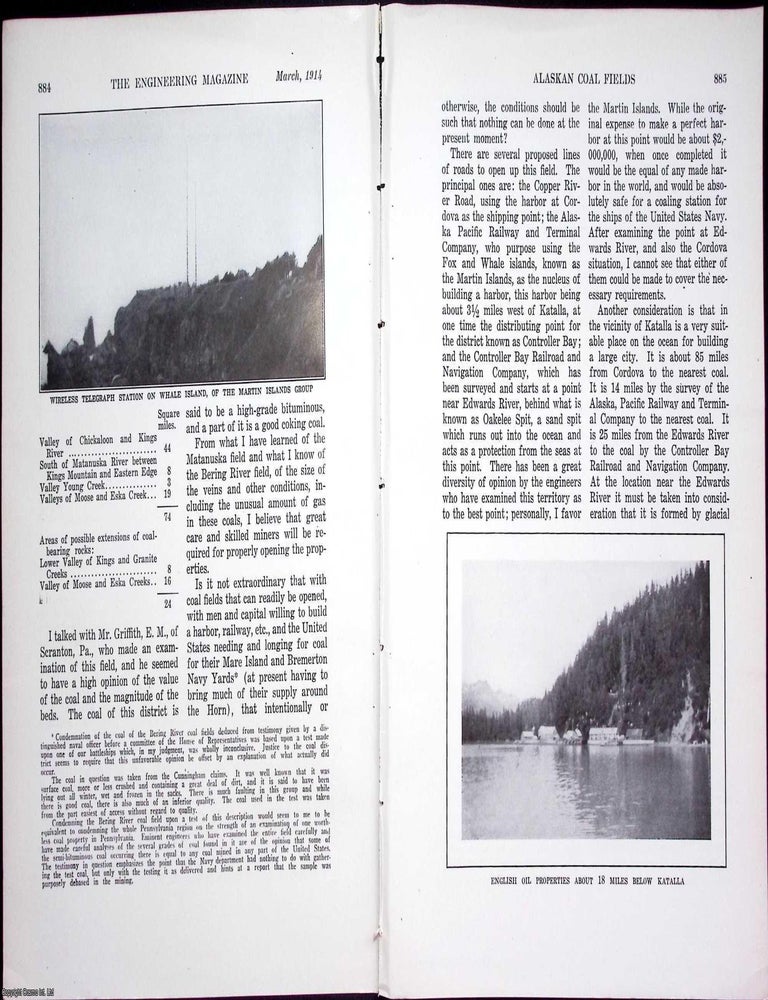 Item #634181 Alaskan Coal Fields; Their Possibilities and Their Plight. 10 pages, illustrated. An...