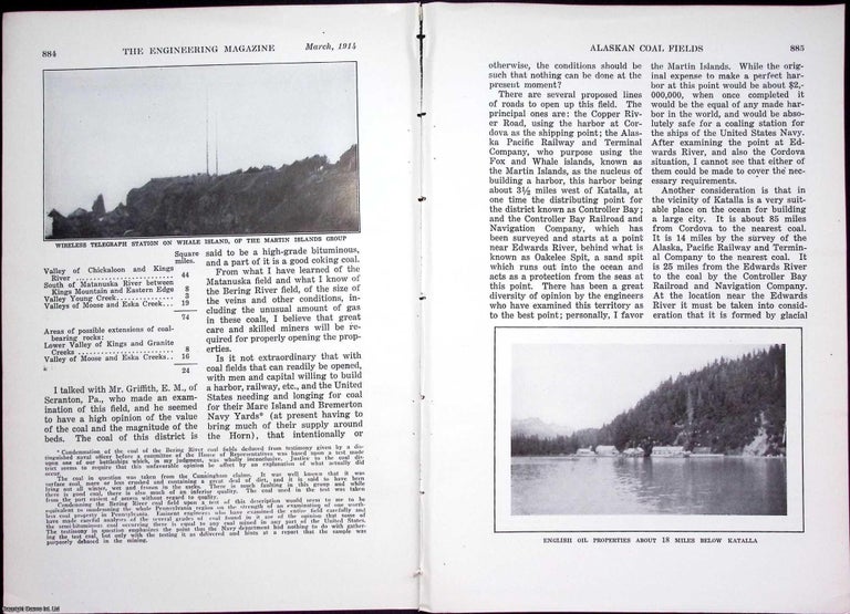 Item #634181 Alaskan Coal Fields; Their Possibilities and Their Plight. 10 pages, illustrated. An...