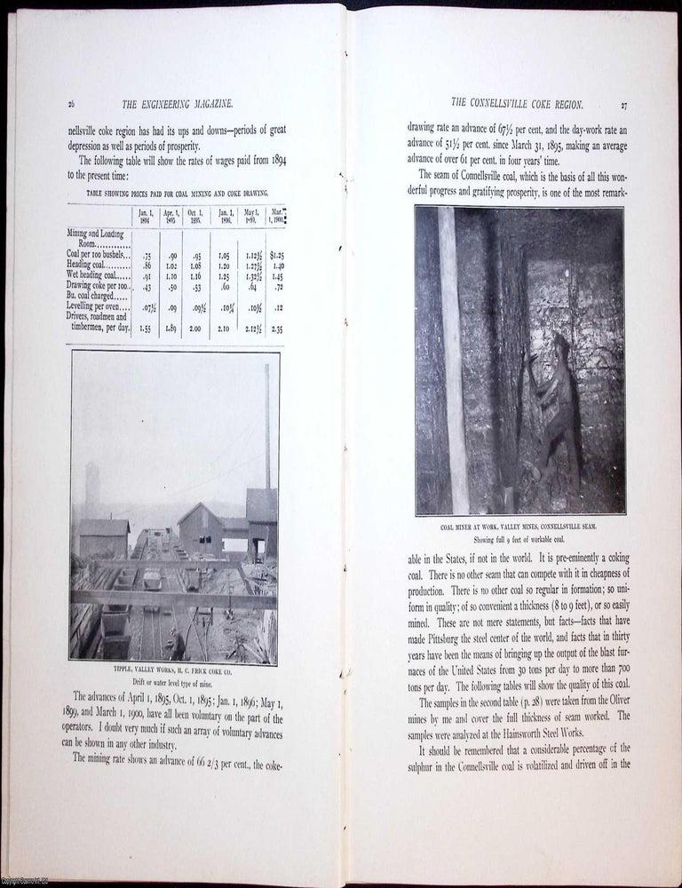 Item #634196 Connellsville Coke Region. An original article from The Engineering Magazine, 1901....