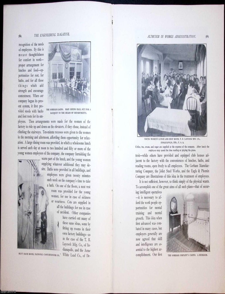 Item #634199 Altruism and Sympathy as Factors in Works Administration. 32 pages, illustrated. An...