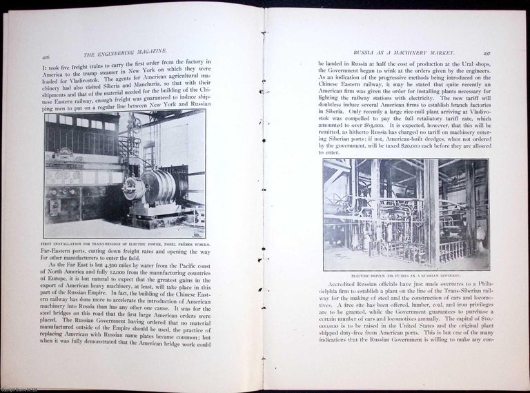 Item #634207 Russia as a Market for Machinery and Machine Tools. An original article from The...