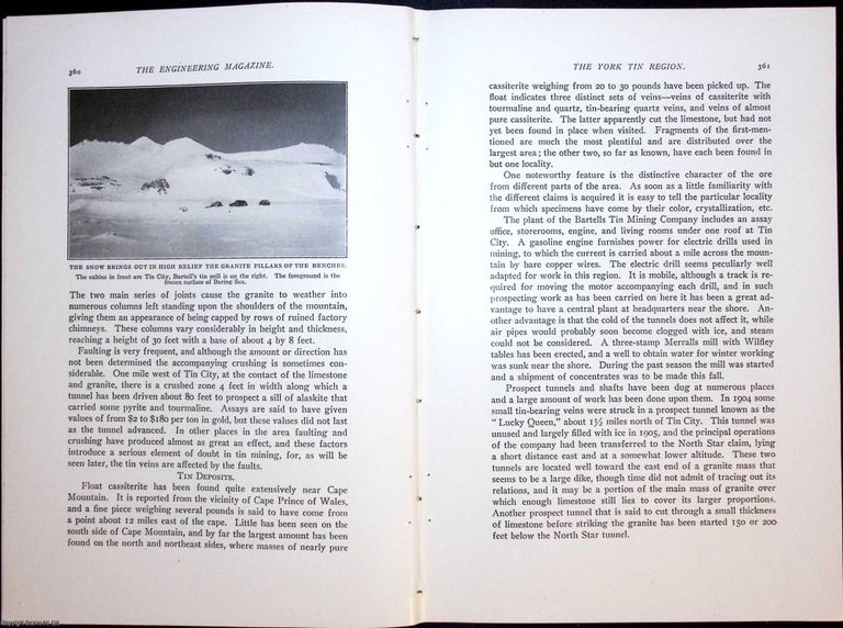 Item #634217 Alaska; The York Tin Region. 18 pages, illustrated. An article printed in 1907,...