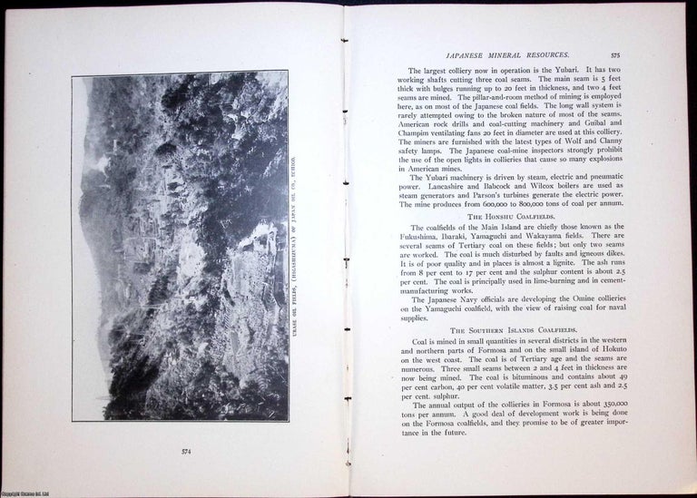 Item #634226 Japanese Empire; Mineral Resources. An original article from The Engineering...