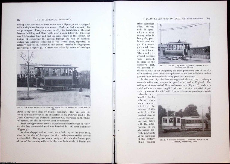 Item #634241 A Quarter Century of Electric Railroading. 12 pages, illustrated. An article printed...
