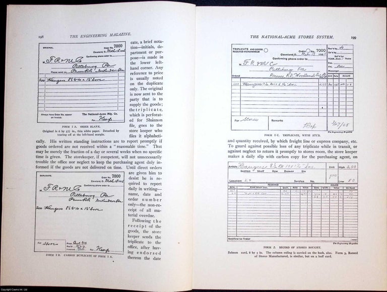 Item #634244 The Stores System of The National-Acme Manufacturing Company. An original article...