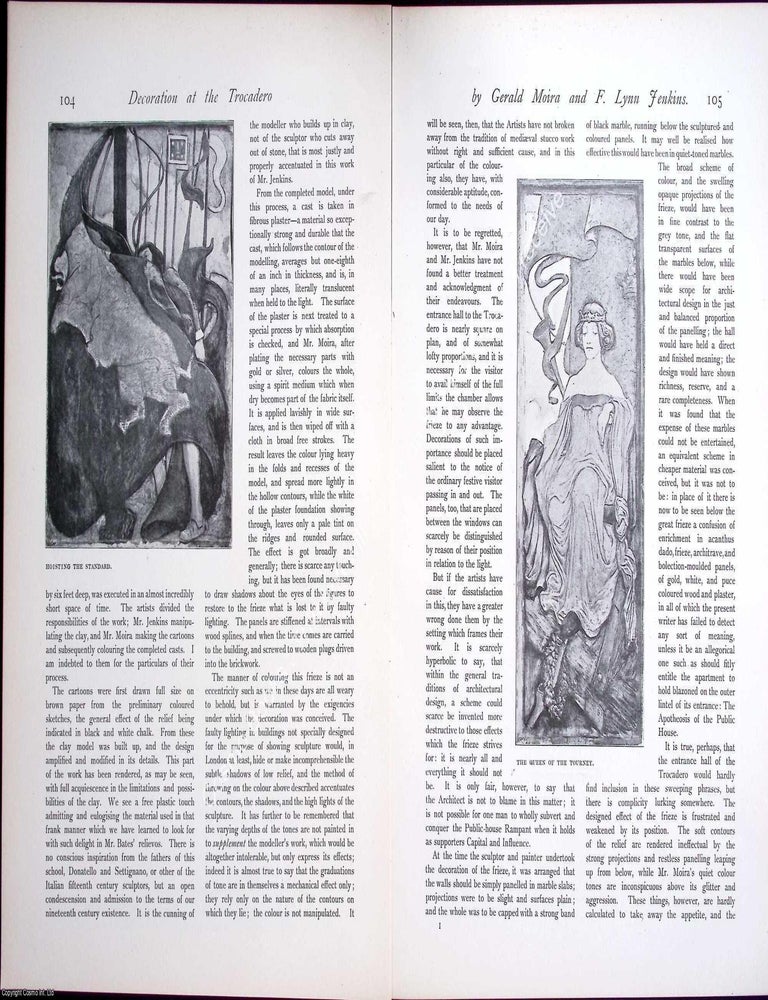 Item #634252 Decorations in Coloured Plaster at The New Trocadero, Letterpress by Bulkeley...