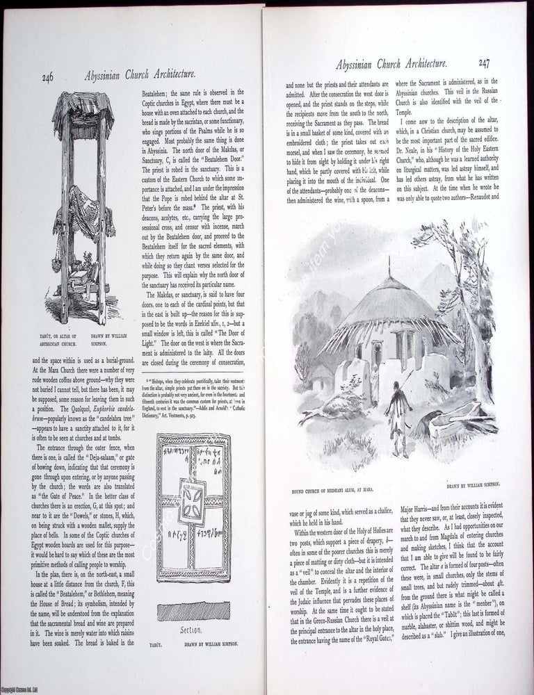 Item #634272 Abyssinian Church Architecture. 25 pages, with illustrations & photographs. An...