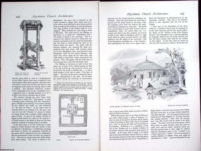 Item #634272 Abyssinian Church Architecture. 25 pages, with illustrations & photographs. An...