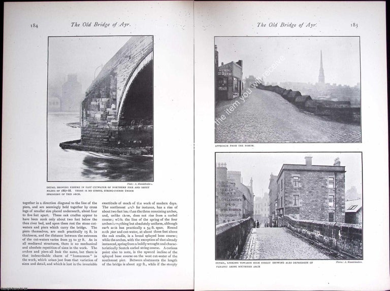 Item #634334 Ayr; The Old Bridge. 7 pages, with illustrations & photographs. An article...