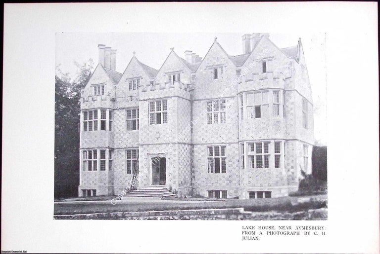 Item #634429 Aymesbury, Lake House. An original print from The Architectural Review Magazine,...
