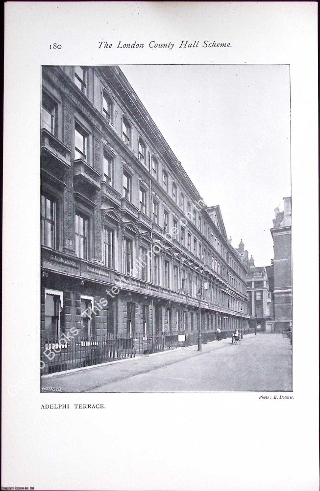 Item #634474 Adelphi Terrace. An original print from The Architectural Review Magazine, 1902....