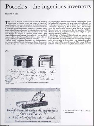 Pocock's The Ingenious Inventors. An original article from The Connoisseur, 1970. Edward T. Joy.