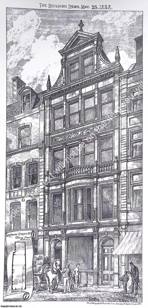 Item #638687 1888 : 145 Cannon Street. Delissa Joseph, Architect. An original page from The...