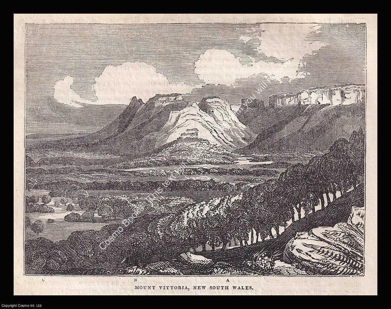 Item #639433 Australia, New South Wales, Mount Vittoria. An 1836 original woodcut engraving....