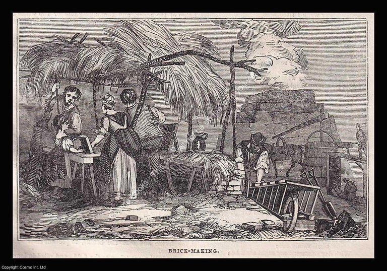 Item #639445 Brick Making, Place-Bricks, Fire-Bricks, Stock-Bricks, Pan-Tiles. An 1836 original...