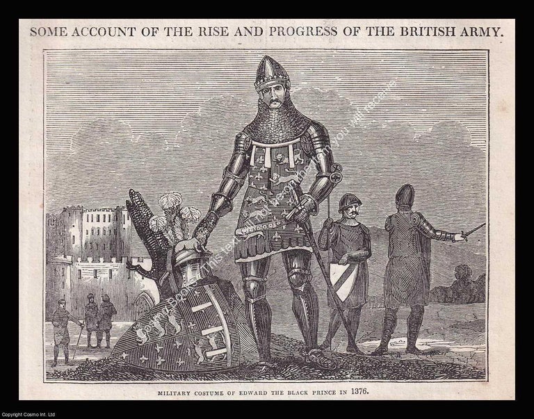 Item #639478 Military Costume of The British Army, Edward The Black Prince in 1376. An 1834...