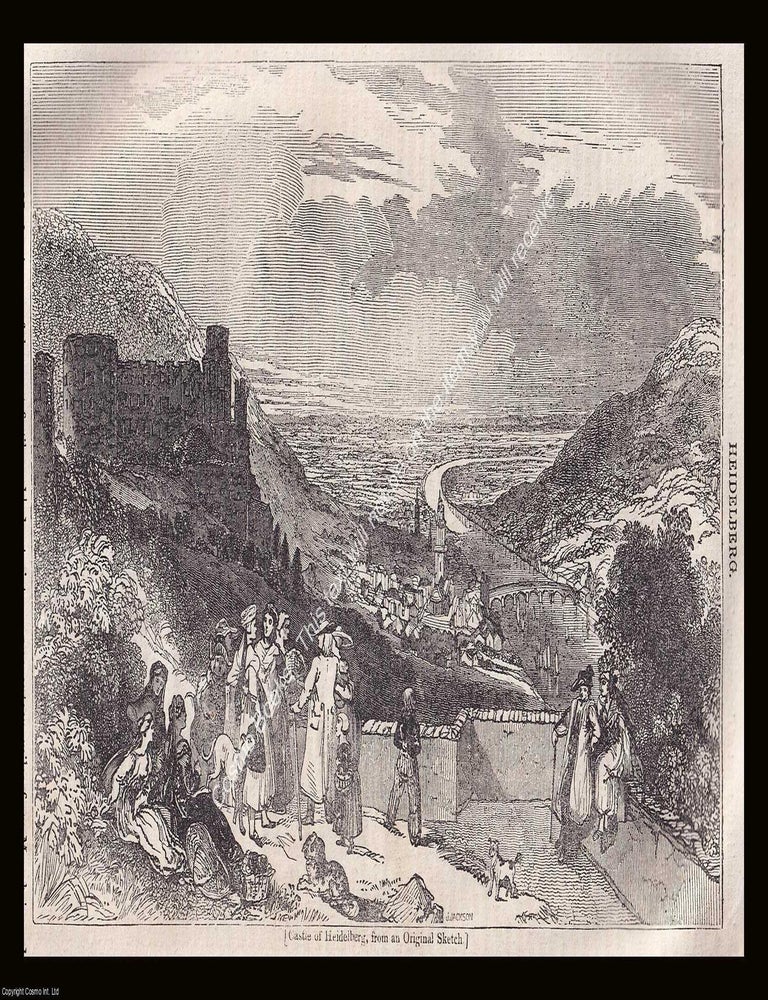 Item #639978 Castle of Heidelberg, from an Original Sketch. An 1835 original woodcut engraving....