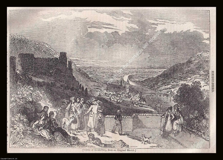 Item #639978 Castle of Heidelberg, from an Original Sketch. An 1835 original woodcut engraving....