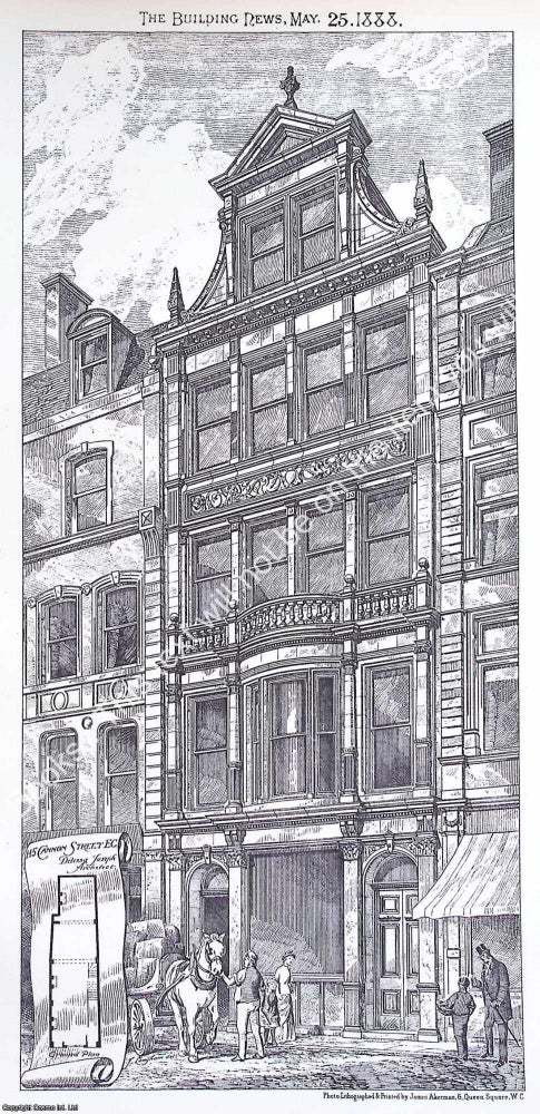 Item #640415 1888 : 145 Cannon Street Premises. Delissa Joseph, Architect. An original page from...