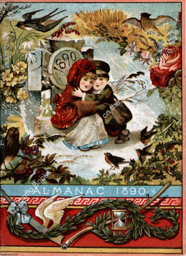 Item #807301 Almanac 1890. PRINT : A MODERN COLOUR REPRINT of an original Advertisement from the...