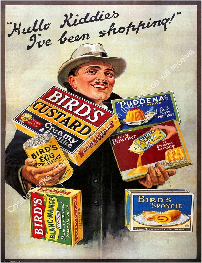 Item #807309 Birds Custard 1920. PRINT : A MODERN COLOUR REPRINT of an original Advertisement...