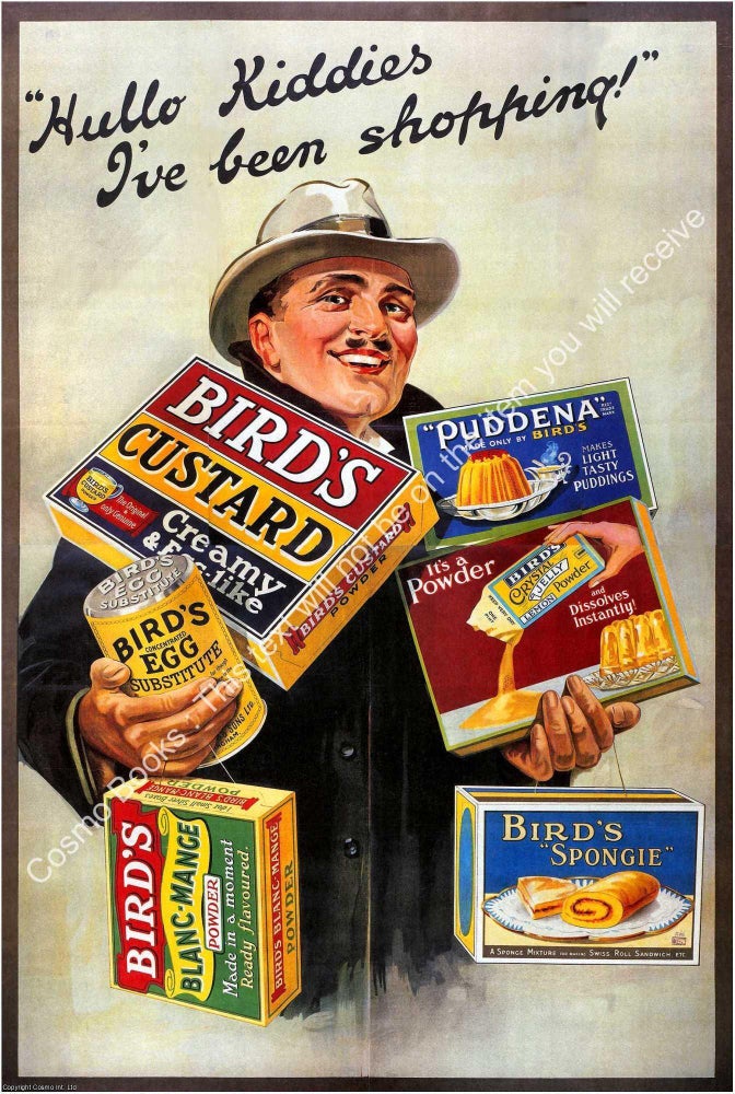 Item #807309 Birds Custard 1920. PRINT : A MODERN COLOUR REPRINT of an original Advertisement...