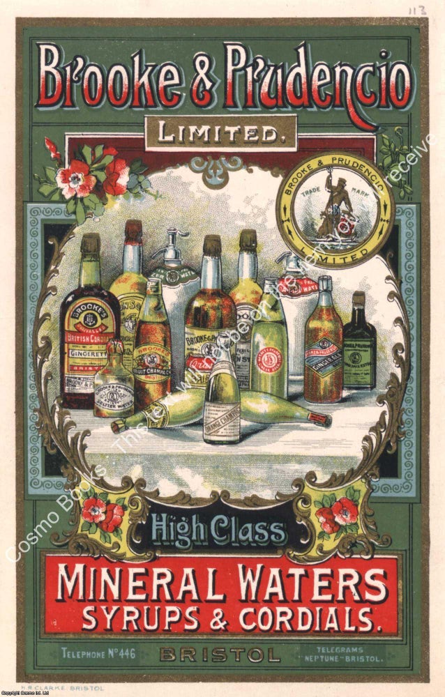 Item #807422 Brooke & Prudencio Mineral Waters, Syrups & Cordials. PRINT : A MODERN...